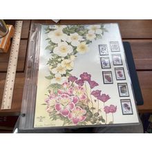 ICOLLECTZONE Beautiful Flowers 11x13 Presentation Piece with Stamps ( COL344c)