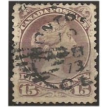 Canada 1868 SG61b 15c Dull Violet-Grey Fine Used . .. .