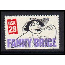 2565 29c Fanny Brice Fine MNH BPS Bottom W5630