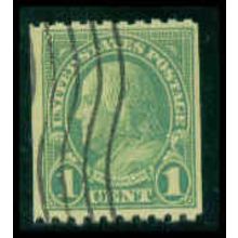 Used 597 1c Benjamin Franklin Fine M09809