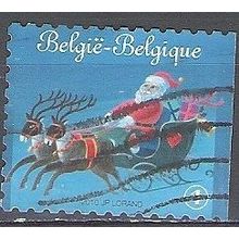 Belgique 2010 COB 4087A O Cote (2016) 1.60 € Père Noël avec traîneau