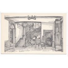 Hall and Staircase Smugglers Farm Boreham Street Herstmonceux Sussex Postcard