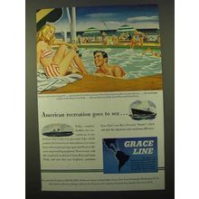 1946 Grace Line Cruise Ad - American Recreation