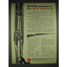 1970 Ruger M-77 Magnum Rifle Ad