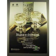1978 Martini Vermouth Ad - It's Great To Drink Alone