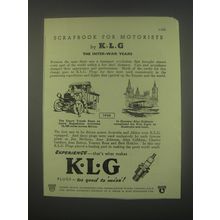 1949 Smiths K.L.G. Spark Plugs Ad - The Inter-War Years