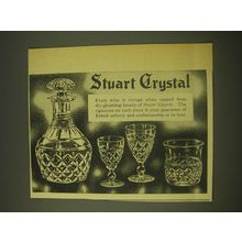 1958 Stuart Crystal Ad - Stuart Crystal Every wine is vintage when supped from