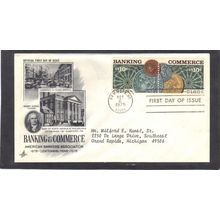FDC Art Craft 1577-1578 10c Banking (Cachet-Typed/A) CV41729