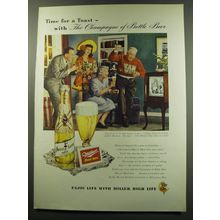 1949 Miller High Life Beer Ad - Time for a toast