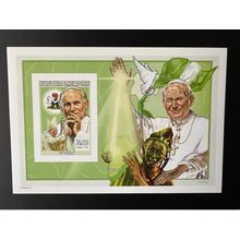 Comores 1999 YT 1122 ND Bloc de luxe Pape Jean-Paul II Pope John Paul colombe
