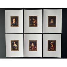 Niger 1981 Mi. 730 - 735 blocs de luxe ND IMPERF Rembrandt Art Kunst Painting