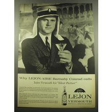 1960 Lejon Vermouth Ad - Why Lejon-Aire Barnaby Conrad calls his silent partner