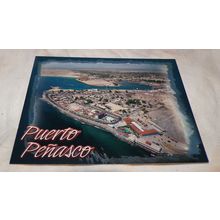 BIRD'S EYE VIEW OF PUERTO PENASCO, VIST DEL AREA MALECON. VINTAGE POST CARD