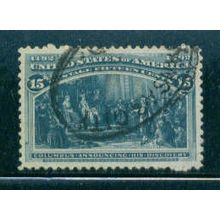 Used 238 15c Announcing His Discovery Very Fine C0161