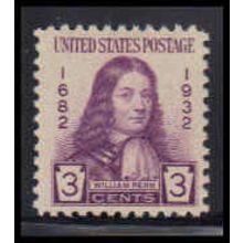 724 3c William Penn Fine MNH O3474