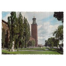 CITY HALL GARDEN, STOCKHOLM, SWEDEN unused vintage postcard =