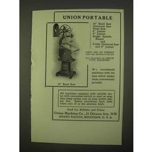 1922 Union 16" Band Saw Ad - Union Portable