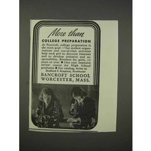 1941 Bancroft School Ad - More Than College Preparation