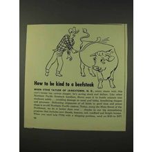 1948 Northern Pacific Railroad Ad - Kind to Beefsteak