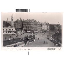 BOURNEMOUTH SQUARE IN 1922. REPRODUCTION vintage postcard collector's card =