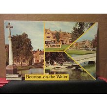 multiview, BOURTON-ON-THE-WATER, Gloucestershire used postcard Colourmaster =