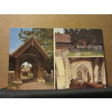 multiview, STOKE POGES CHURCH, BUCKINGHAMSHIRE unused vintage postcard =