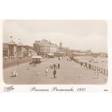 Penzance Promenade in 1926 Postcard