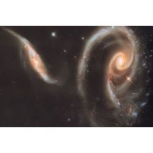 ARP 273 UGC 1810 Galaxy Duo Cosmic Rose Space Astronomy Postcard