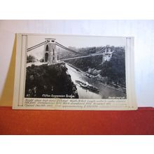 CLIFTON SUSPENSION BRIDGE, BRISTOL used vintage postcard 1947 postmark RP =