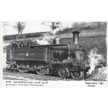 Metropolitan 4-6-0T No 27 London Train Railway & Driver Photo Postcard