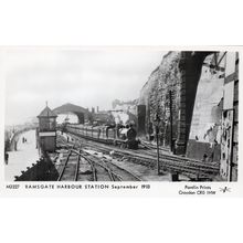 Ramsgate Harbour Train Railway Kent in 1913 Photo Postcard