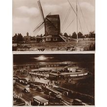 The Band Enclosure At Night Salvington Mill 2x Worthing Sussex Old Postcard s