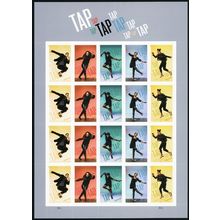 Tap Dancing Full Sheet of 20 Current Rate Postage Stamps Scott 5609-13