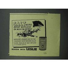 1946 Leslie Salt Ad - Defeat Napolean Moscow Retreat