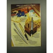 1973 Parker 75 Pen Ad - Spring Gift Sampler