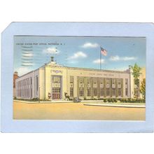 New Jersey Paterson US Post Office Street Scene Intersection w/Old Car Par~2473