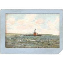 Rhode Island Narragansett Bay Lighthouse Postcard Whale Rock Light~901