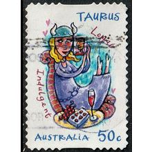 Australia 2007 Zodiac Taurus 50c Used Stamp .