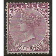Bermuda 1893 SG26 2d Aniline Purple Fine Used . .