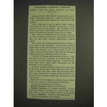 1914 Postum Drink Ad - Another Coffee Wreck