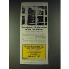 1958 Yellow Pages Ad - By actual check, 5 calls a day come from