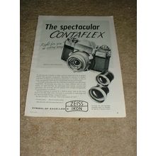 1958 Zeiss Contaflex Camera Ad, NICE!!!