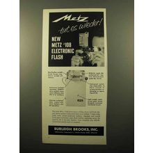 1962 Metz 108 Electronic Flash Ad - Tut Es Wieder