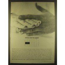 1963 Litton Systems Ad - Minus one for paper