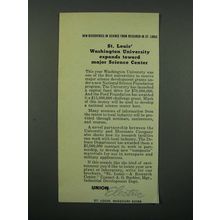 1966 Union Electric Ad - St. Louis' Washington University Expands