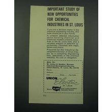 1966 Union Electric Ad - Chemical Industries in St. Louis