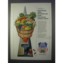 1966 Union Pacific Railroad Ad - Fast-Moving Produce