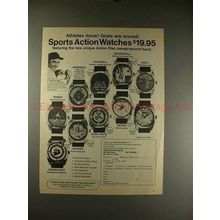 1973 Sportime Sports Action Watch Ad w/ Yogi Berra!!