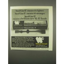 1979 Weaver Steel-Lite II Scopes Ad - it's Lighter