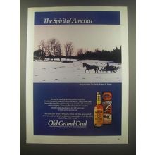 1985 Old Grand-Dad Bourbon Ad - Bringing Home the Tree by Richard W. Brown